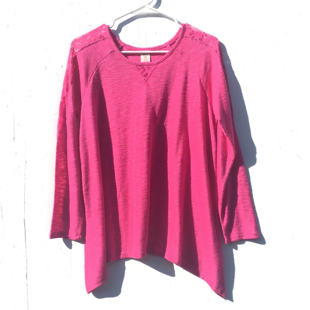 Arizona Jean Co. Lacy Long Sleeve Top Size XL Jr.